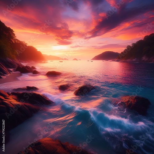 Sunset Serenity: Coastal Bliss  © Cem