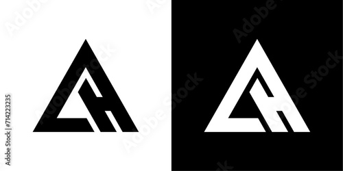 vector logo ch combination of triangles