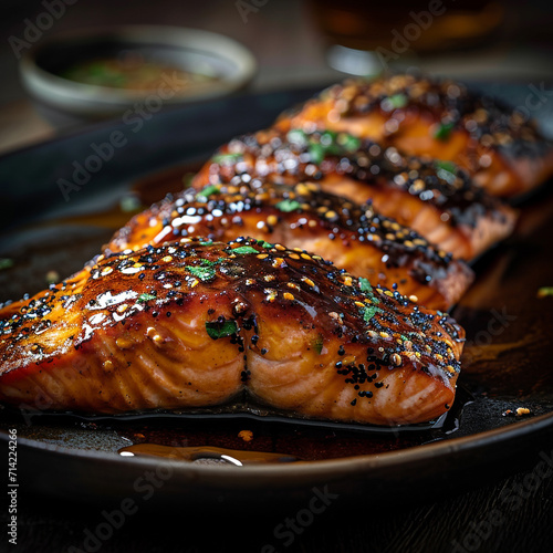 Maple-Bourbon Glazed Salmon