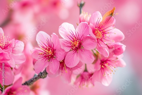 Close up of pink cherry blossom, Spring sakura beauty © Mariia