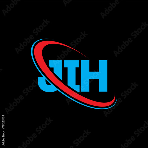 JIH logo. JIH letter. JIH letter logo design. Initials JIH logo linked with circle and uppercase monogram logo. JIH typography for technology, business and real estate brand.