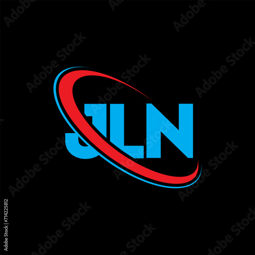 JLN logo. JLN letter. JLN letter logo design. Initials JLN logo linked with circle and uppercase monogram logo. JLN typography for technology, business and real estate brand. photo