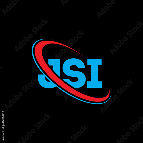 JSI logo. JSI letter. JSI letter logo design. Initials JSI logo linked with circle and uppercase monogram logo. JSI typography for technology, business and real estate brand.