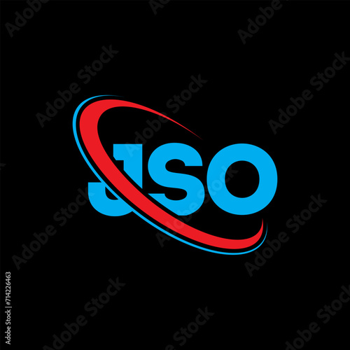 JSO logo. JSO letter. JSO letter logo design. Initials JSO logo linked with circle and uppercase monogram logo. JSO typography for technology, business and real estate brand.