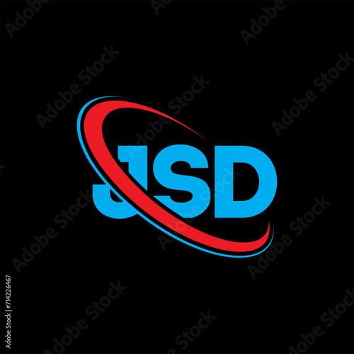 JSD logo. JSD letter. JSD letter logo design. Initials JSD logo linked with circle and uppercase monogram logo. JSD typography for technology, business and real estate brand.