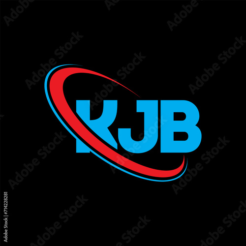 KJB logo. KJB letter. KJB letter logo design. Initials KJB logo linked with circle and uppercase monogram logo. KJB typography for technology, business and real estate brand. photo
