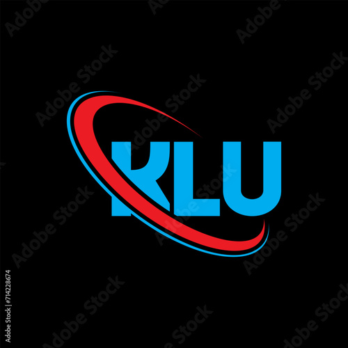 KLU logo. KLU letter. KLU letter logo design. Initials KLU logo linked with circle and uppercase monogram logo. KLU typography for technology, business and real estate brand.