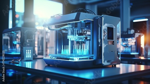 3d printer modern technology futuristic printer working in a high tech environment 