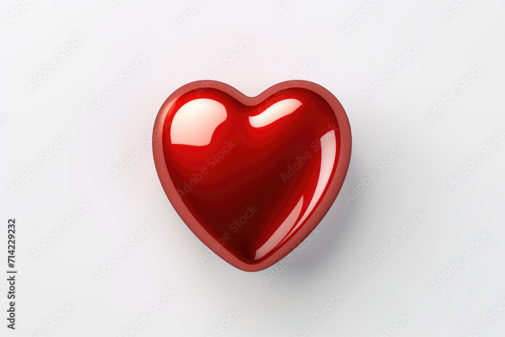 A red heart isolated on a white background A red heart isolated on a white background
