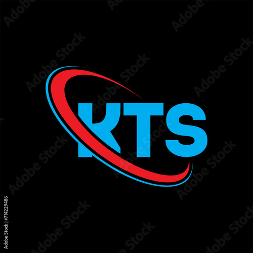 KTS logo. KTS letter. KTS letter logo design. Initials KTS logo linked with circle and uppercase monogram logo. KTS typography for technology, business and real estate brand. photo