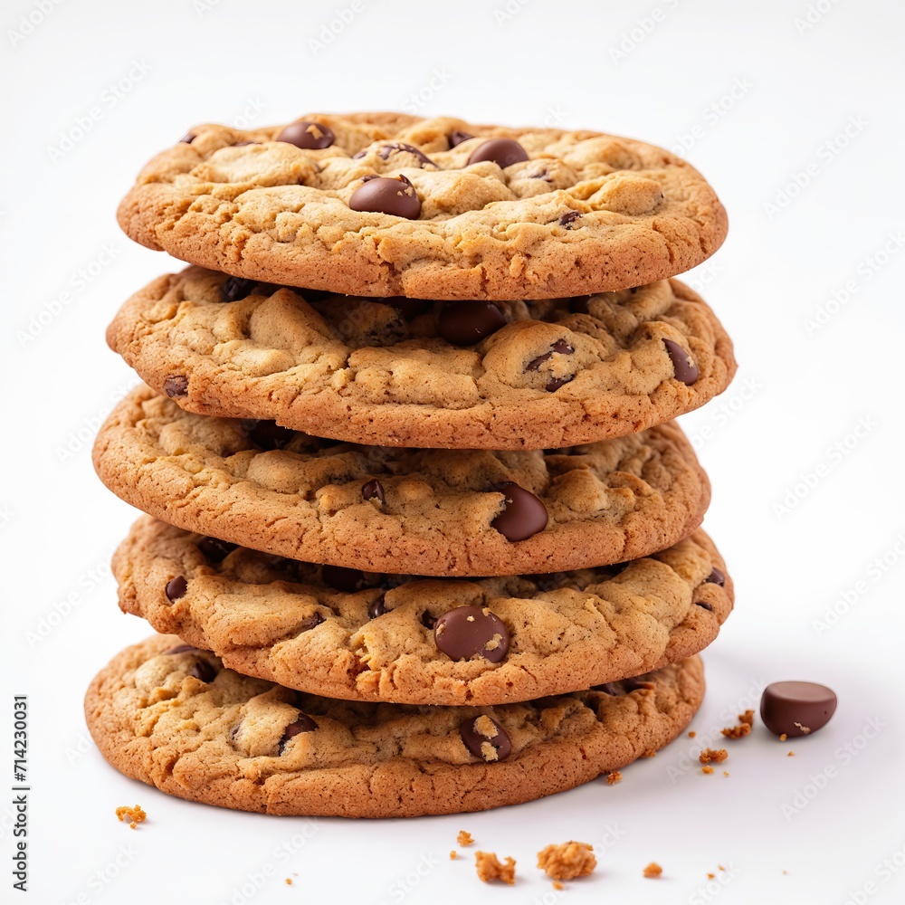 Delicious Homemade Baked Cookies with Crispy Chocolate Chips Delicious Homemade Baked Cookies with Crispy Chocolate Chips