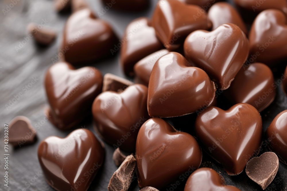 Naklejka premium Heart shaped chocolate