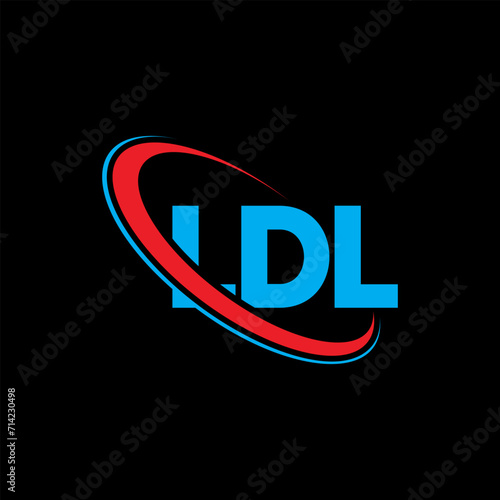 LDL logo. LDL letter. LDL letter logo design. Initials LDL logo linked with circle and uppercase monogram logo. LDL typography for technology, business and real estate brand.