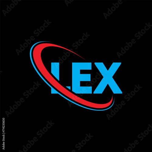 LEX logo. LEX letter. LEX letter logo design. Initials LEX logo linked with circle and uppercase monogram logo. LEX typography for technology, business and real estate brand.