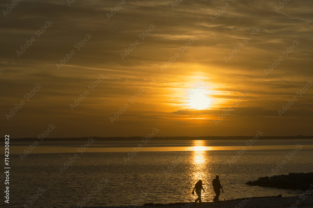 Sunset off the coast of Florida.