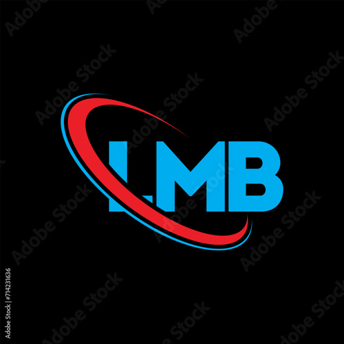 LMB logo. LMB letter. LMB letter logo design. Initials LMB logo linked with circle and uppercase monogram logo. LMB typography for technology, business and real estate brand. photo