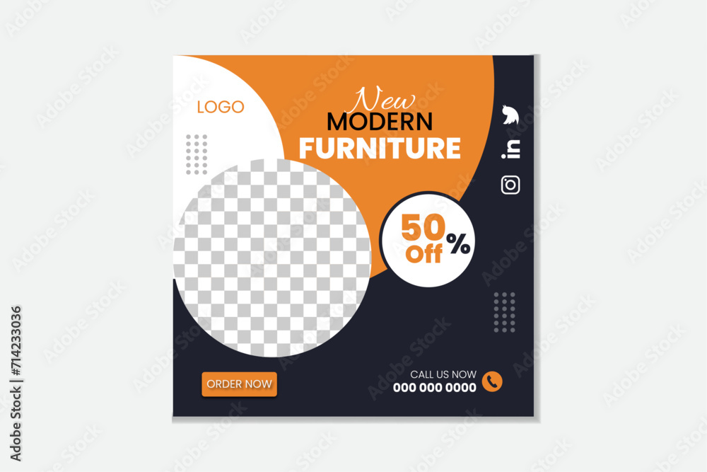 furniture social media vector modern template design. furniture social media vector modern template design.
