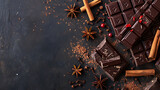 Chocolate and Spices, Aromatic Dark Chocolate with Cinnamon and Star Anise
