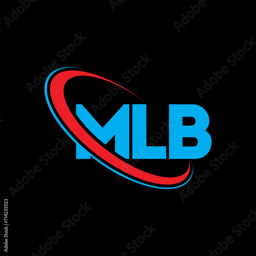 MLB logo. MLB letter. MLB letter logo design. Initials MLB logo linked with circle and uppercase monogram logo. MLB typography for technology, business and real estate brand. photo
