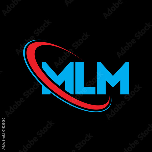 MLM logo. MLM letter. MLM letter logo design. Initials MLM logo linked with circle and uppercase monogram logo. MLM typography for technology, business and real estate brand.