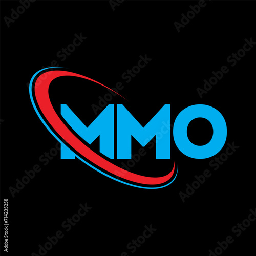 MMO logo. MMO letter. MMO letter logo design. Initials MMO logo linked with circle and uppercase monogram logo. MMO typography for technology, business and real estate brand.