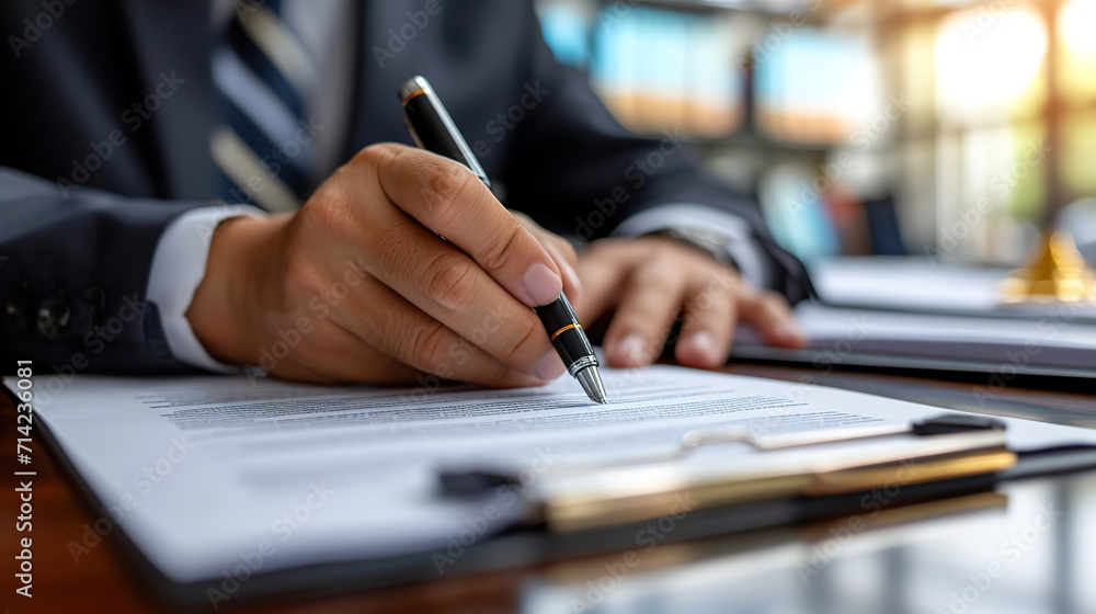 businessman signing a document businessman signing a document