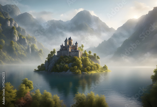 Castle on the lake © Helcroix