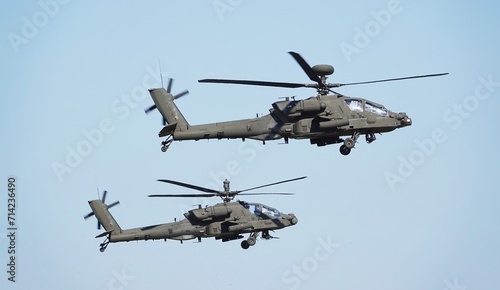 Plakat w ramie apache helicopters in action