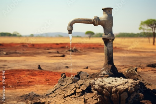 water tap in earth dry 