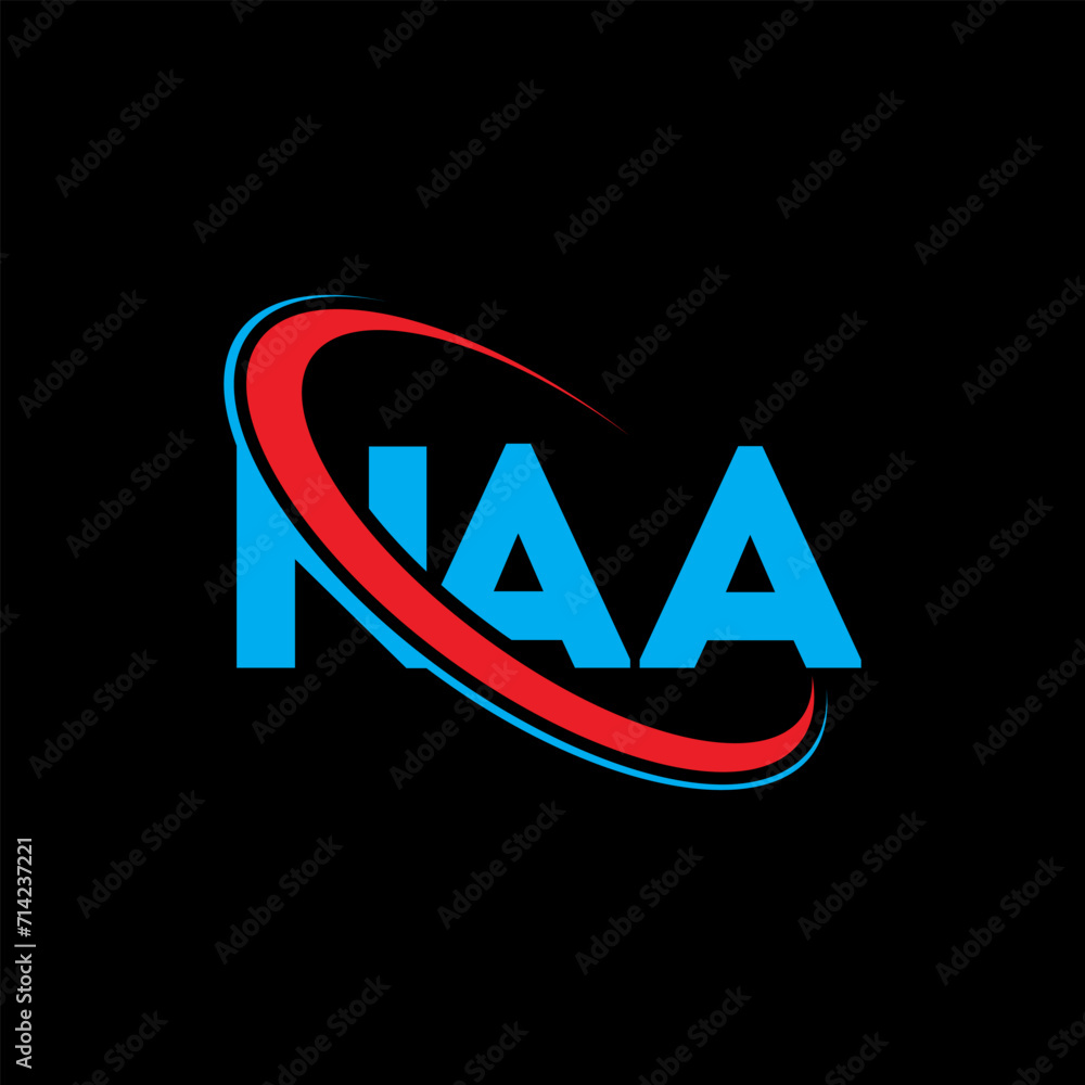 NAA logo. NAA letter. NAA letter logo design. Intitials NAA logo linked