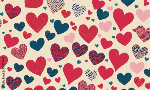 Hearts that are on a wall