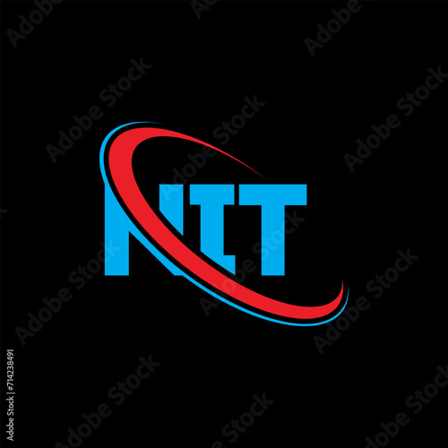 NIT logo. NIT letter. NIT letter logo design. Initials NIT logo linked with circle and uppercase monogram logo. NIT typography for technology, business and real estate brand.