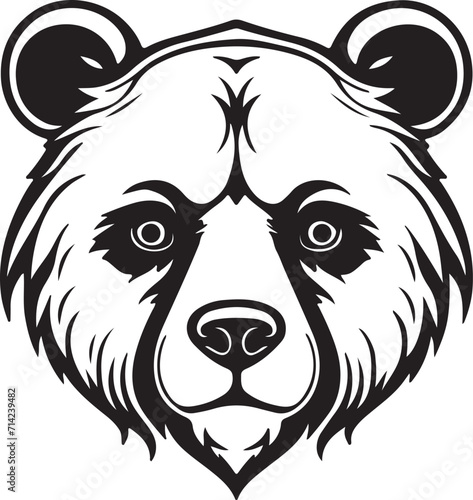 Bear head illustration vector silhouette
