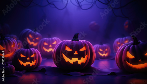 Photo with neon lights for Halloween background design