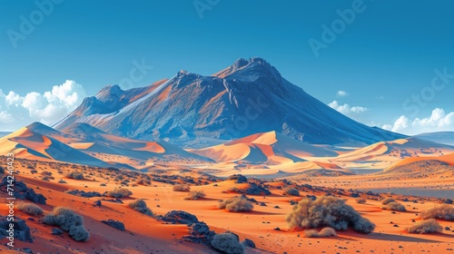 Dramatic Landscape of Caldera Blanca Volcano in Lanzarote Canary Island AI Generated