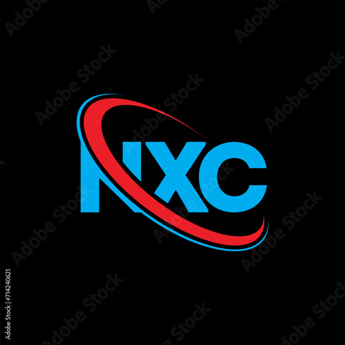 NXC logo. NXC letter. NXC letter logo design. Initials NXC logo linked with circle and uppercase monogram logo. NXC typography for technology, business and real estate brand. photo