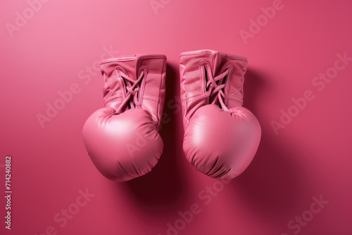 Pink boxing glove, symbol of fighting breast cancer © LFK