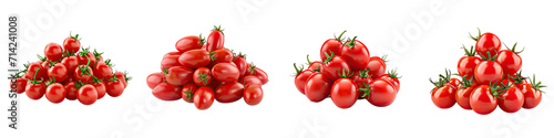 Grape tomatoes Vegetables Pile Of Heap Of Piled Up Together Hyperrealistic Highly Detailed Isolated On Transparent Background Png File