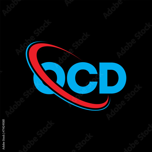 OCD logo. OCD letter. OCD letter logo design. Intitials OCD logo linked with circle and uppercase monogram logo. OCD typography for technology, business and real estate brand.