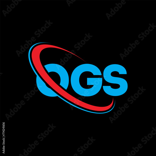 OGS logo. OGS letter. OGS letter logo design. Initials OGS logo linked with circle and uppercase monogram logo. OGS typography for technology, business and real estate brand.