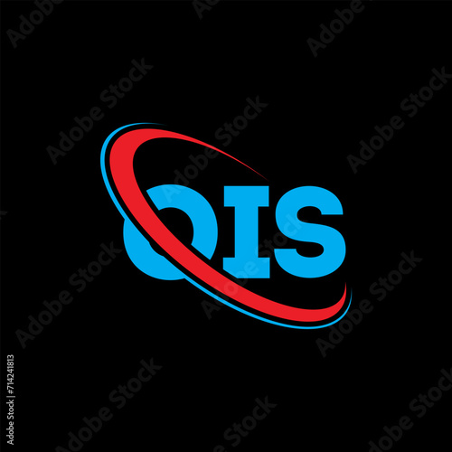 OIS logo. OIS letter. OIS letter logo design. Initials OIS logo linked with circle and uppercase monogram logo. OIS typography for technology, business and real estate brand. photo
