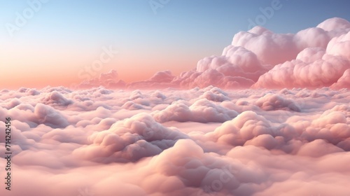 Peach cloudscape in soft abstraction