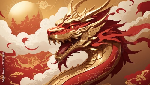 chinese new year, chinese style dragon statue, iconic dragon, wallpaper dragon, red dragon, dragon wood, ilstration dragon, sio naga, imlek tahun baru photo