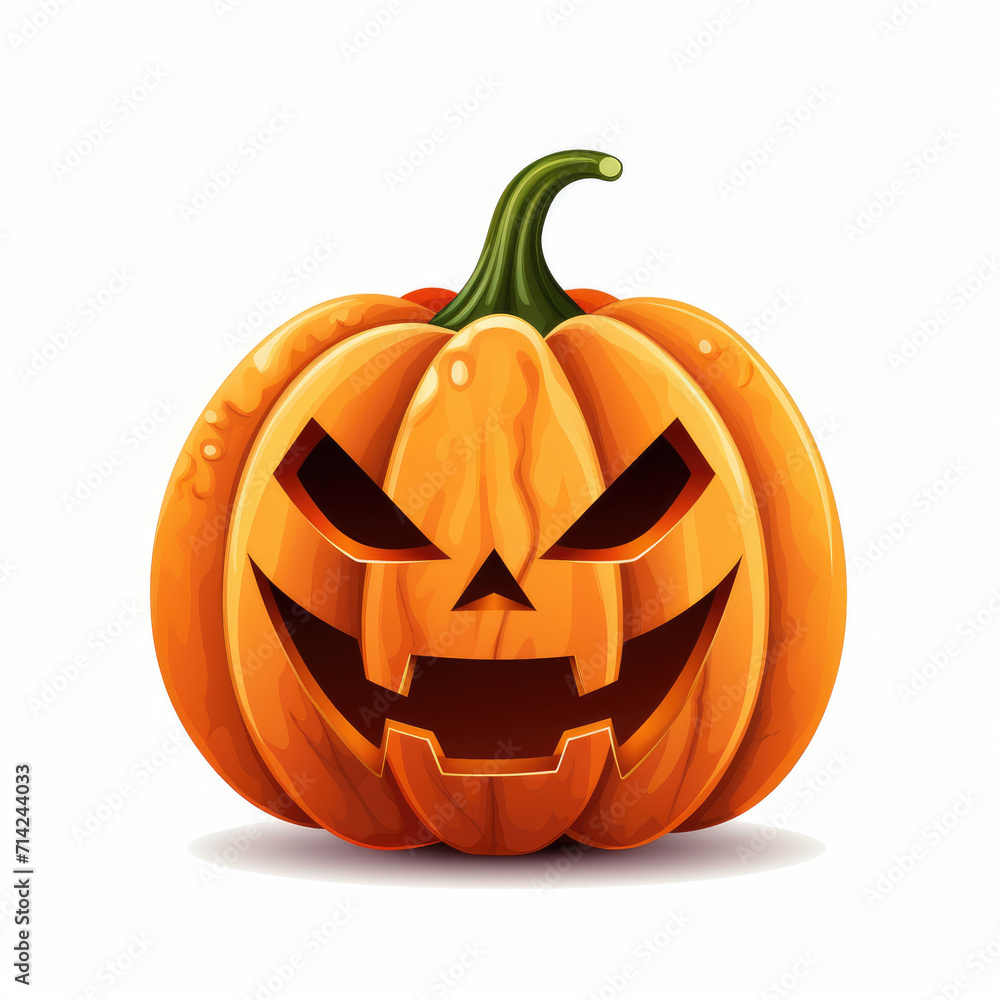 Pumpkin face isolated on white background Pumpkin face isolated on white background