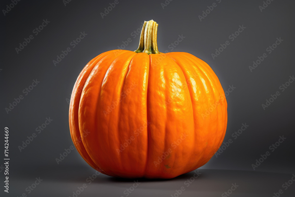 Pumpkin, gray isolated background Pumpkin, gray isolated background