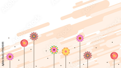 Light Abstract Nature Spring Summer Botanical Background Beautiful With Branches And Flowers Decoration Wallpaper Vector Design Style