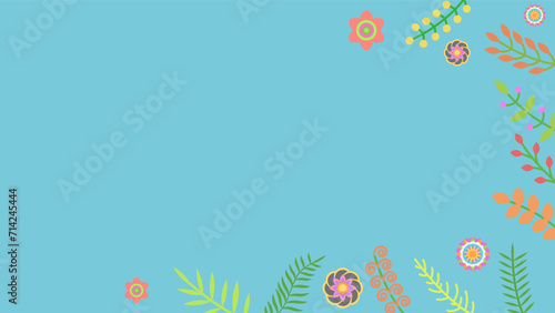Light Abstract Nature Spring Summer Botanical Background Beautiful With Branches And Flowers Decoration Wallpaper Vector Design Style