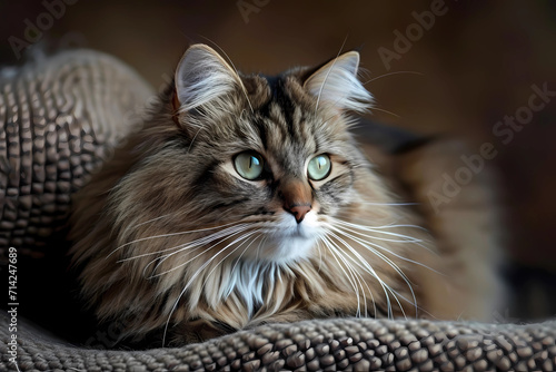 Siberian cat - Originated in Russia, known for their thick, fluffy coat and gentle, affectionate personality © Russell