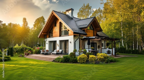 A modern and luxurious dream house, ideal for various property business purposes, including house rental, buying and selling, and investment