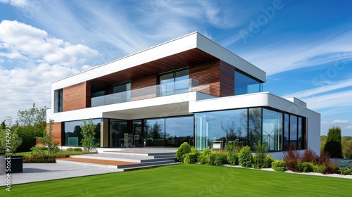 A modern and luxurious dream house, perfect for diverse property business purposes such as house rental, buying and selling, and investment.
